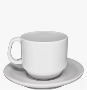 Xicara de Cafézinho Branca 180ml com Pires      