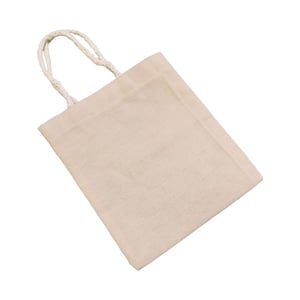 Ecobag Mini Sacola de Algodão Algodão com Alças Costuradas na parte Interna Largura 16cm x Altura 18cm    