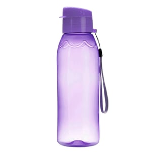Squeeze Plástico 700ml Plástico livre de BPA, corpo de polipropileno transparente com detalhe superior em relevo, possui tampa rosqueável com abertura de bocal. Acompnha alça de nylon. Altura 23,5cm | Largura 7,3cm | Circunferência 23,1cm    