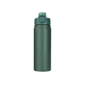 Garrafa Térmica 680ml Feita me inox 304, parede dupla e vedação a vácuo, tampa rosqueável com trava de segurança, botão de acionamento para abrir tampa e alça de transporte, acompanha canudo Altura: 24,9cm  Largura: 8,5cm  Circunferência: 24,1cm    