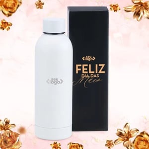 Garrafa Em Inox Parede Dupla - Branca - 500 Ml Inox 22,8x7,2 cm    Pedido mínimo de 20 peças