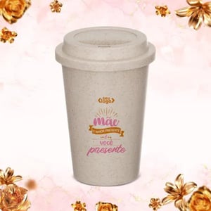 Copo Fibra de Bambu 450ml Plástico da fibra de bambu Altura: 15cm | Largura: 9,2cm | Circunferência: 26cm | Tamanho total (CxL): Diâmetro: 8cm | Peso: 60g    