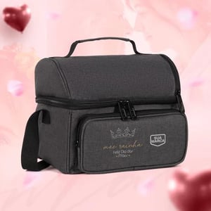 Bolsa Térmica Em Rpet - Cinza Escuro - 10L RPET 25x21x20cm    Pedido mínimo de 30 peças