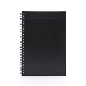 Caderno A5 Plástico com Wire-O Plástico com wire-o metálico e capa em PP, Altura: 21,2cm  Largura: 15cm  Espessura: 1,5cm    