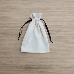 Saquinhos de Algodão Cru com Borda em Cetim Algodão 10cm x 15cm    