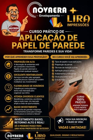 Curso Aplicação de Papel de Parede