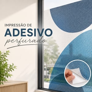Impressão Perfurado Vinil Branco     
