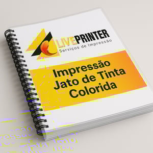 Apostila Colorida - Jato de Tinta  | Live Printer Niterói Sulfite 75gr A4 4/4 - Colorido Frente e Verso  Encadernação Espiral - Capa Preta e Transparente Impressão Jato de Tinta