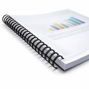 Encadernação Espiral A4 - até 500 Folhas  A4   Capa de PVC Frente e Verso + Espiral de Plástico 