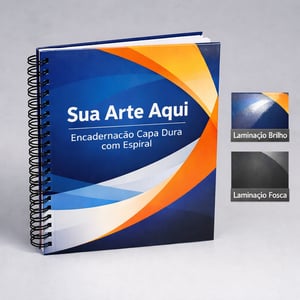 Capa Dura Personalizada com Espiral - A4  A4 4x0 - Só Frente   
