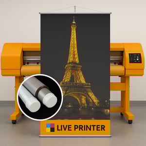 Banner em Lona  - Produção Express - 24 Horas Úteis Lona 440gr Personalizado 4x0 - Só Frente  Tubet e Corda Impressão Digital Eco Solvente