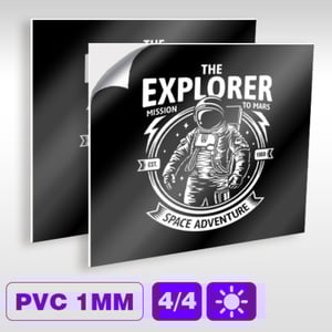 PS | PVC 1mm 4/4 - Impressa Placa de PS 1mm Personalizado 4x4 - Frente e Verso  Corte Especial Impressão UV - CMYK