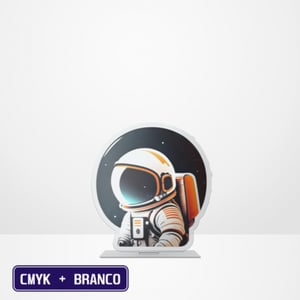 Troféu de Acrílico | 10x15cm | 5x0 | Impressão Parcial | CMYK + Branco Acrílico 3mm 10x15cm 5/0 - CMYK + Branco   