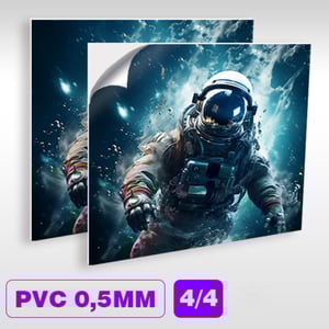 PS | PVC 0,5mm 4/4 Placa de PS 0,5mm Personalizado 4/4 - Colorido Frente e Verso  Corte Especial Impressão UV - CMYK