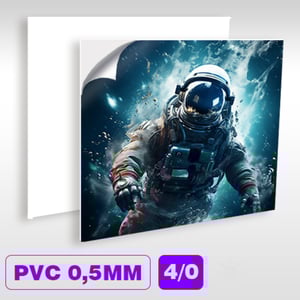 PS | PVC 0,5mm 4/0 Placa de PS 0,5mm Personalizado 4x0 - Só Frente  Corte Especial Impressão UV - CMYK