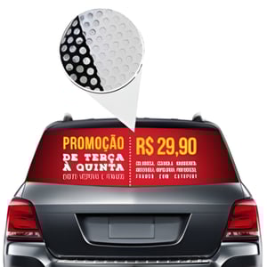 Adesivo Microperfurado M² Adesivo Micro Perfurado Personalizado 4x0 - Só Frente  Sem Acabamento 