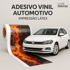 Adesivo Vinil Automotivo Fosco Personalizado | Alta Durabilidade Adesivo Automotivo Personalizado 4x0 - Só Frente   Impressão Digital Eco Solvente
