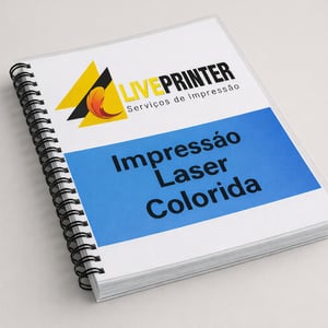 Apostila Colorida Laser Simples | A4 | Live Printer Niterói Sulfite 75gr A4 4x4 - Frente e Verso  Encadernação Espiral 