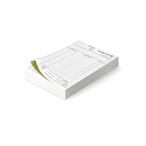 Bloco | 15x21cm | 1/0 | 25 Folhas x 3 Vias | A5 Sulfite 75gr 15x21cm 1/0 - Preto  Corte Reto + Blocagem 2 vias Impressão Preto e Branco