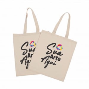 Sacola Ecobag Ecológica 100% Algodão  | Personalizada Algodão Crú 32,5x38,5 4x0 - Só Frente   