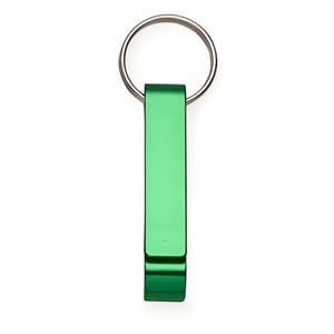 Chaveiro Abridor - Verde - Personalizado Chaveiro em Alumínio 4.9x0.85 1/0 - Gravação Laser   