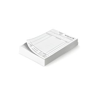 Bloco 100 folhas com 1 Via | 10x15 cm | A6 Sulfite 75gr 10x15 cm 1/0 - Preto  Corte Reto + Blocagem Impressão Preto e Branco