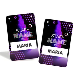 Credencial de Papel  - Triplex 250g/m² - 4/0 Triplex 250g/m² 9.5x15 cm 4x0 - Só Frente Verniz UV Frente 1/0  Impressão Offset