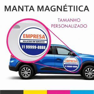 MANTA MAGNÉTICA AUTOMOTIVA | Imã para Carro | PERSONALIZADO Imã automotivo Adesivado Personalizado 4x0 - Só Frente  Corte Especial a Laser Impressão Digital Eco Solvente
