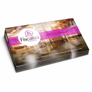 Cartão de Visitas  250g | 4/0 - Frente | Verniz Total Frente Cartão DuoDesign 250g/m² 9x5 4x0 - Só Frente Verniz UV Total Frente 1/0 Corte Reto Impressão Offset