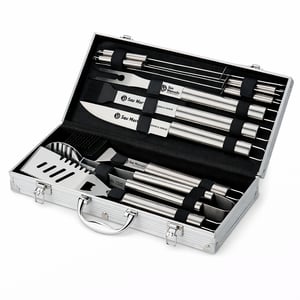 KIT CHURRASCO MALETA ALUMINIO 10 PEÇAS   1/0 - Gravação Laser   