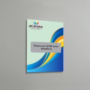 Placa em ACM 3mm 40x60cm