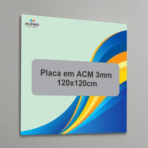 Placa em ACM 3mm 120x120cm
