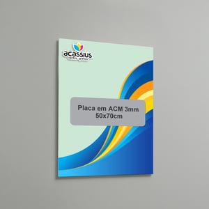 Placa em ACM 3mm 50x70cm