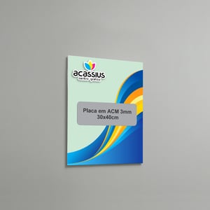 Placa em ACM 3mm 30x40cm
