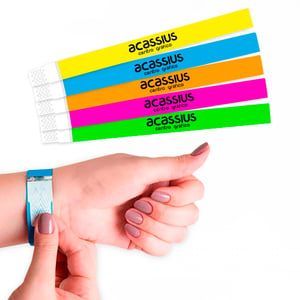 Pulseiras para evento Tyvek Tyvek 238x20mm 1x0  Impressão a jato à prova de água