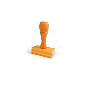 Carimbo de Madeira Personalizado  6x4cm    Personalização a sua escolha!