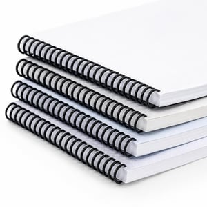 Encadernação Espiral PP, Line, PVC ou Acetato Encadernação A4 Capa Transparente | Contracapa Preta Espiral Plástico