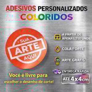 Adesivos Personalizados Adesivo 4 x 4 cm CMYK Impressão Digital Corte Digital Em Folhas