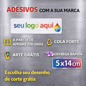 Adesivos Personalizados Adesivo 5 x 14 cm CMYK Impressão Digital Corte Digital Corte Destrutível