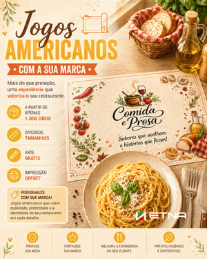 Jogos Americanos Jogos Americanos 24,8 x 36 cm CMYK/Pantone Impressão Offset Corte Reto Impresso 1 lado