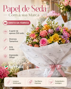 Papel de Seda Papel Seda 35 gr/m² 64x46 cm CMYK/Pantone Impressão Offset Corte Reto 