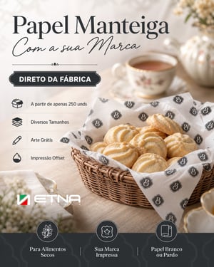 Papel Manteiga Papel Manteiga 35 gr/m² 22x22 cm CMYK/Pantone Impressão Offset Corte Reto Pacote