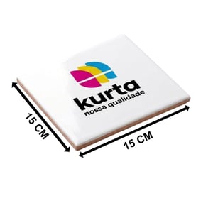 AZULEJO RESINADO PERSONALIZADO Cerâmica branca com resina especial para sublimação. 15x15    