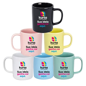 CANECA DE CERÂMICA INTEIRA COLORIDA      