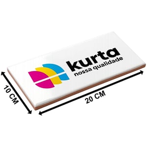 AZULEJO RESINADO PERSONALIZADO Cerâmica branca com resina especial para sublimação. 10x20    