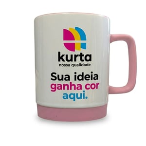 CANECA CERAMICA BRANCA ALCA SOFT BASE SILICONE      