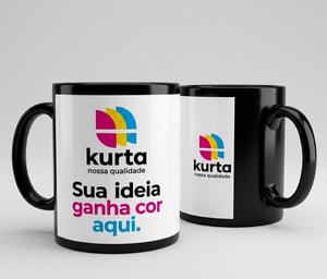 Caneca Tarja Branca 325 Ml- Personalizada      