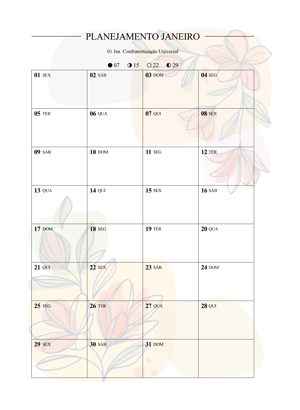 Agenda 2027 Alfabeto Floral