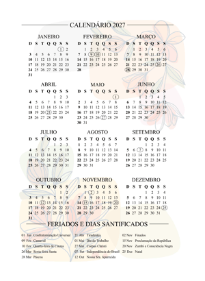 Agenda 2027 Alfabeto Floral