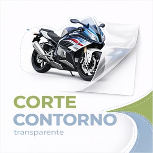 Transparente Corte Contorno acima de 10 cm Transparente Mt2  Corte contorno  